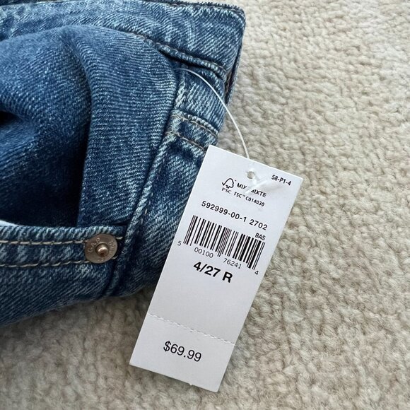 NWT Gap High Rise Wide Leg Blue Jeans 4/27R - Picture 10 of 11